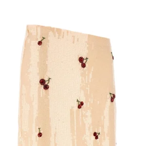 Online Cherries embroidery sequinned skirt Skirts