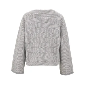 Fashion Chevron motif cotton-blend sweater Knitwear