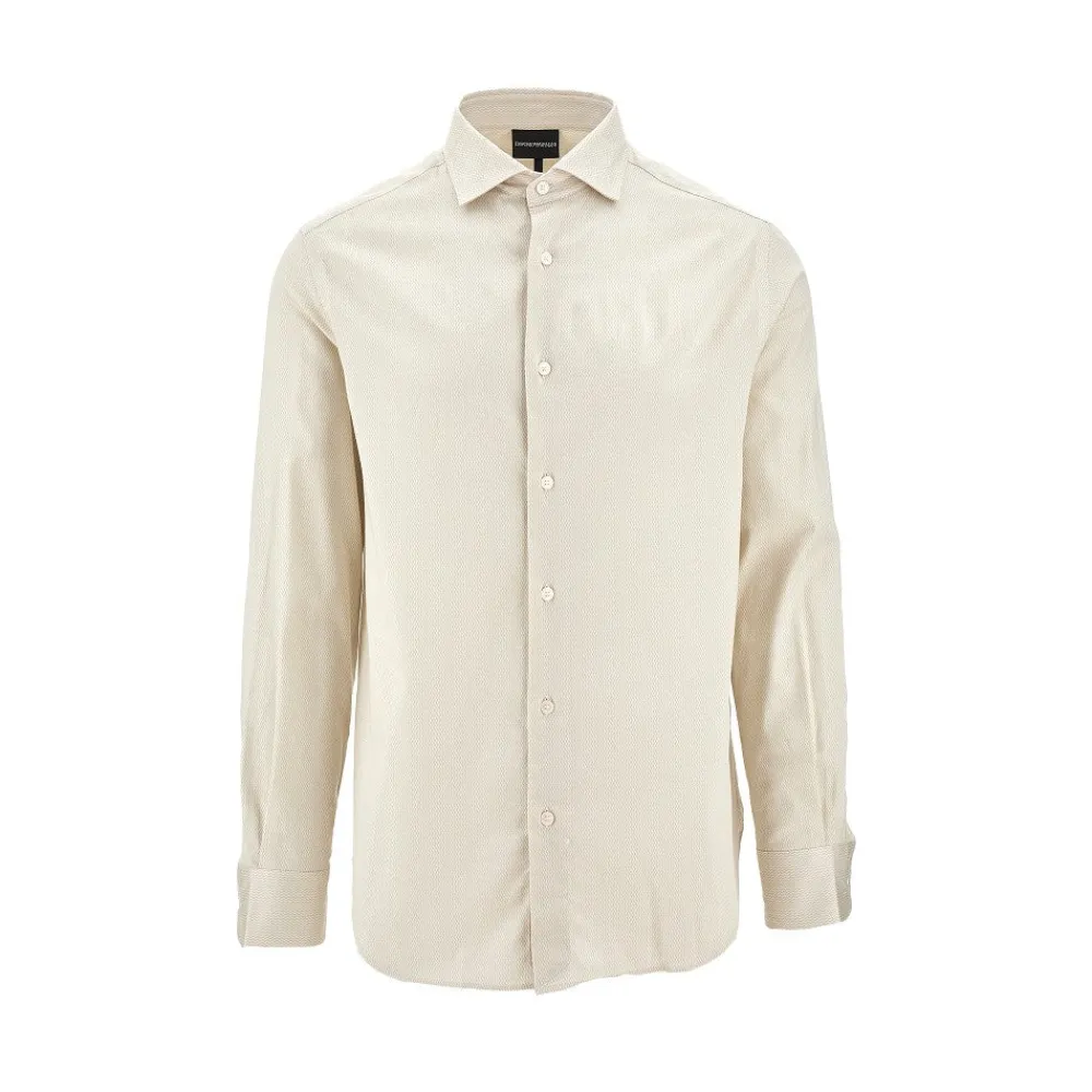 chevron_motif_stretch_cot_0-1.webp Online Chevron motif stretch cotton shirt Shirts
