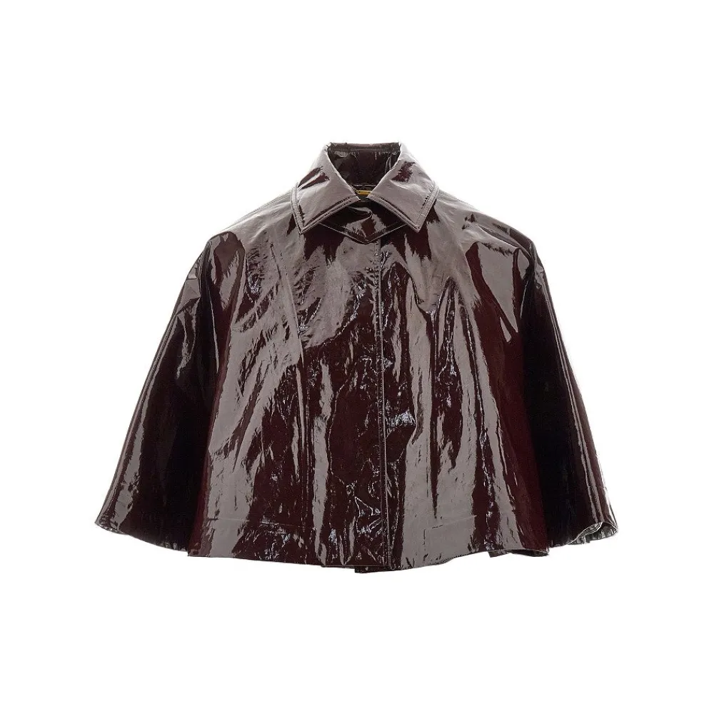 coated_cotton_short_cape_0.webp Fashion Coated cotton short cape Outerwear
