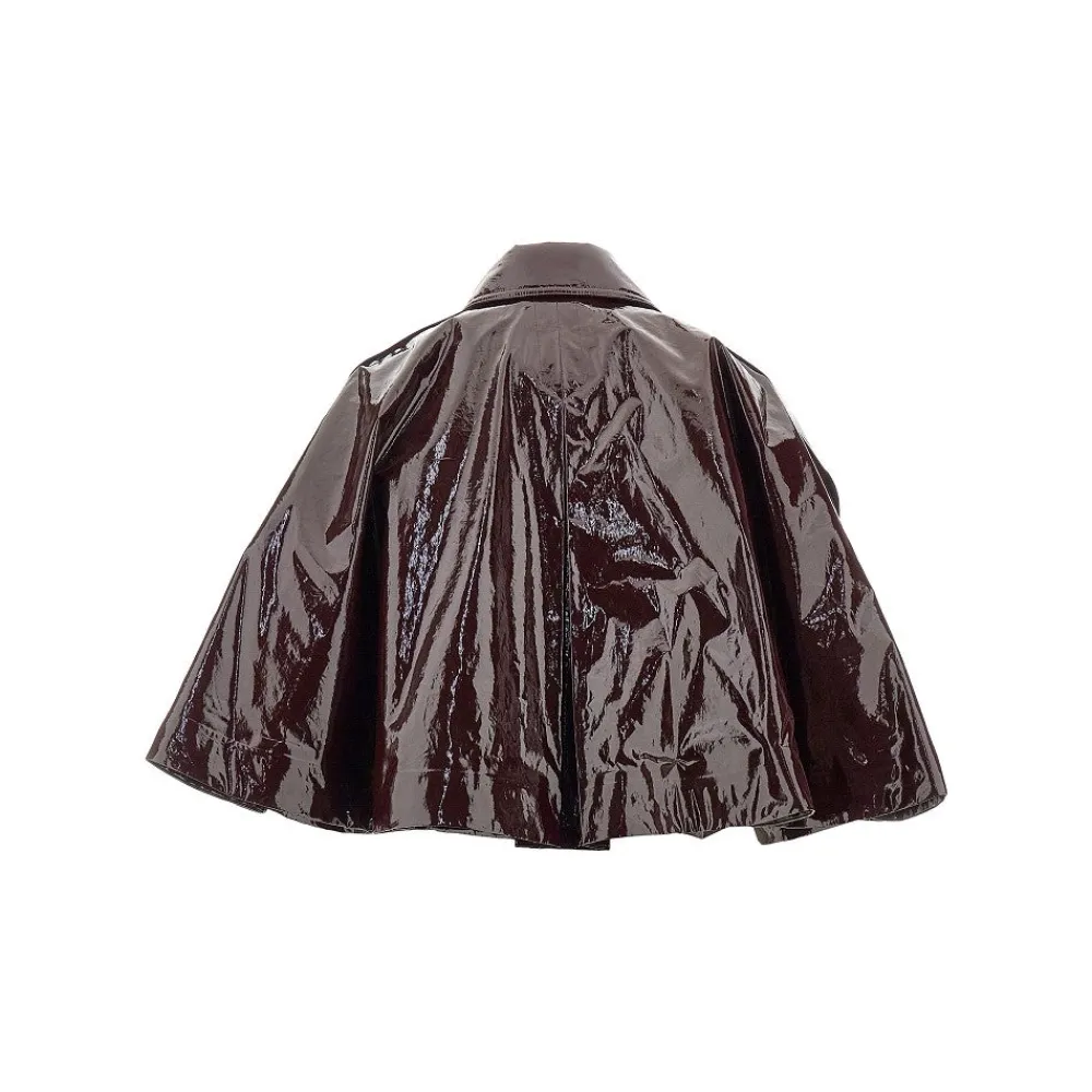 coated_cotton_short_cape_2.webp Fashion Coated cotton short cape Outerwear
