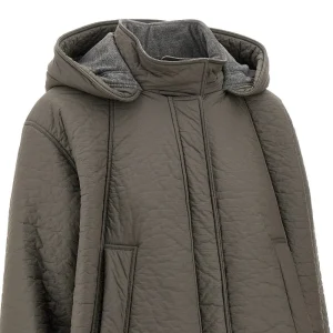 Outlet Coated fabric hooded peacoat Outerwear