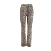 Fashion Coated leopard-print jeans Jeans