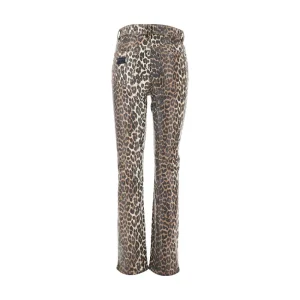 Fashion Coated leopard-print jeans Jeans
