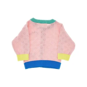 Outlet Color block cotton cardigan Kids Clothing