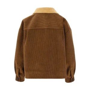 Hot Corduroy blouson with suede collar Jackets