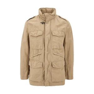 Sale Cotton and linen canvas field jacket Jackets