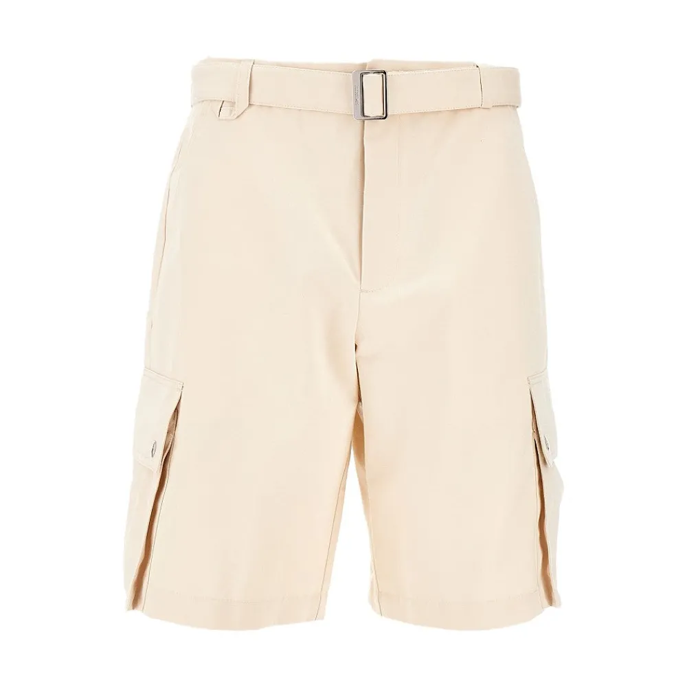 cotton_and_linen_cargo_sh_0.webp Sale Cotton and linen cargo shorts with belt Pants And Shorts