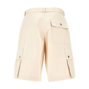 Sale Cotton and linen cargo shorts with belt Pants And Shorts
