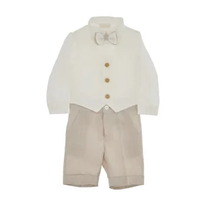 Online Cotton and linen three-piece set Kids/BOY Clothing