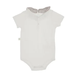 Sale Cotton bodysuit with floral collar Kids Clothing