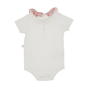 Hot Cotton bodysuit with floral collar Kids Clothing