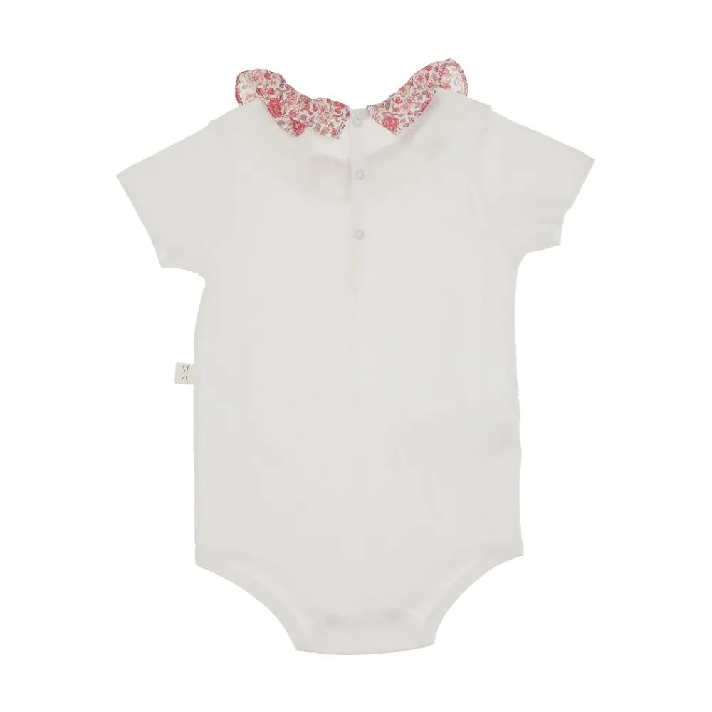 cotton_bodysuit_with_flor_1.webp Hot Cotton bodysuit with floral collar Kids Clothing