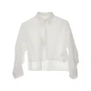 Outlet Cotton poplin cropped shirt Kids Clothing