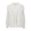 Outlet Cotton shirt with embroidered collar Shirts
