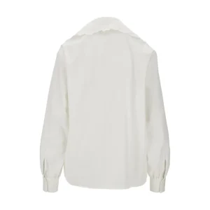 Outlet Cotton shirt with embroidered collar Shirts