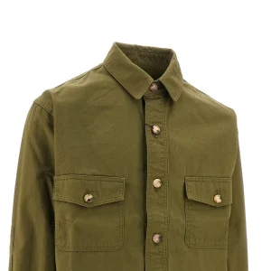 Outlet Cotton twill overshirt Shirts