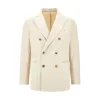 Sale Cotton-blend double-breasted tailored jacket Jackets