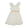 Online Cotton-blend mini dress with lace details Kids Clothing