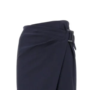 Online Cotton-blend wrap-aound skirt Skirts
