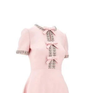 Clearance Crepe Couture midi dress with crystals Dresses