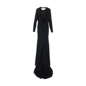 Online Crepe open-back long dress Dresses