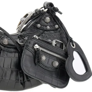 Hot Croco-embossed leather Le Cagole XS bag Shoulder Bags