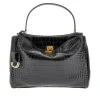 Fashion Croco-embossed leather medium 'Rodeo' bag Shoulder Bags