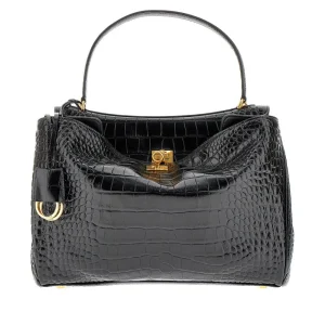 Fashion Croco-embossed leather medium 'Rodeo' bag Shoulder Bags