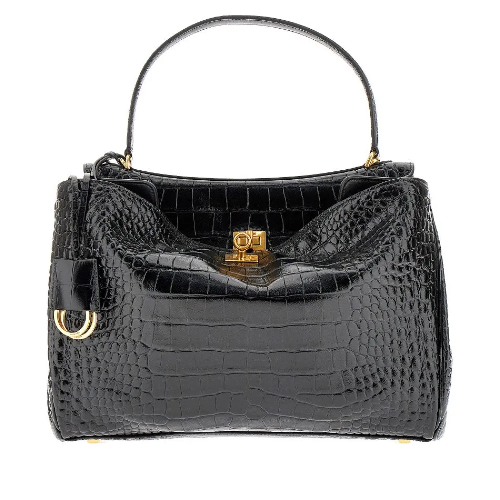 crocoembossed_leather_med_0.webp Fashion Croco-embossed leather medium 'Rodeo' bag Shoulder Bags