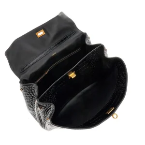 Fashion Croco-embossed leather medium 'Rodeo' bag Shoulder Bags