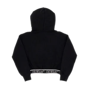 Outlet Cropped hoodie with branded band Kids Clothing