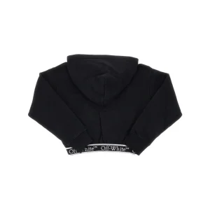 Sale Cropped hoodie with lurex logo band Kids Clothing