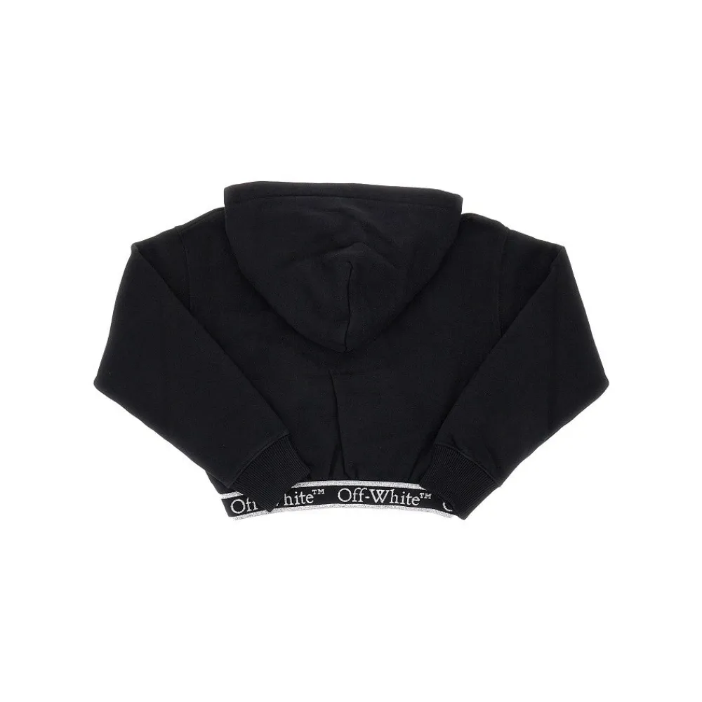 cropped_hoodie_with_lurex_1.webp Sale Cropped hoodie with lurex logo band Kids Clothing