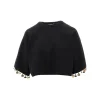 Discount Cropped sweater with metal details Knitwear