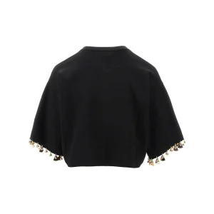 Discount Cropped sweater with metal details Knitwear