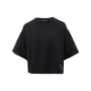 Hot Cropped T-shirt with cupro back Tops