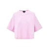 Discount Cropped T-shirt with cupro back Tops