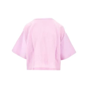 Discount Cropped T-shirt with cupro back Tops