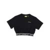 New Cropped T-shirt with elastic logoband Kids Clothing