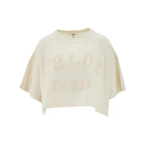 Best Cropped T-shirt with logo patch Tops