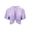 Hot Cropped T-shirt with piercing detail Tops