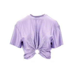 Hot Cropped T-shirt with piercing detail Tops