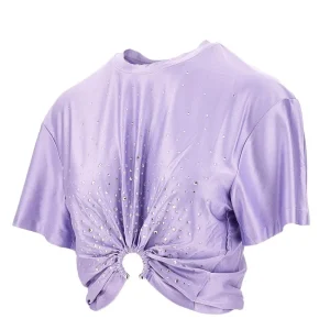 Hot Cropped T-shirt with piercing detail Tops