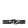 Outlet Crystal-embellished 'Oval D' leather belt Belts
