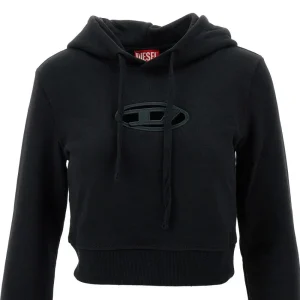 New Cut-out Oval D logo cropped hoodie Sweatshirts