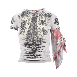 Clearance Dana' T-shirt with knotted sleeve Tops