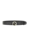 Online Debossed GG motif leather belt Belts