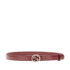Outlet Debossed GG motif leather belt Belts