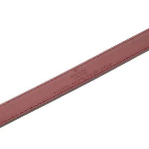 Outlet Debossed GG motif leather belt Belts